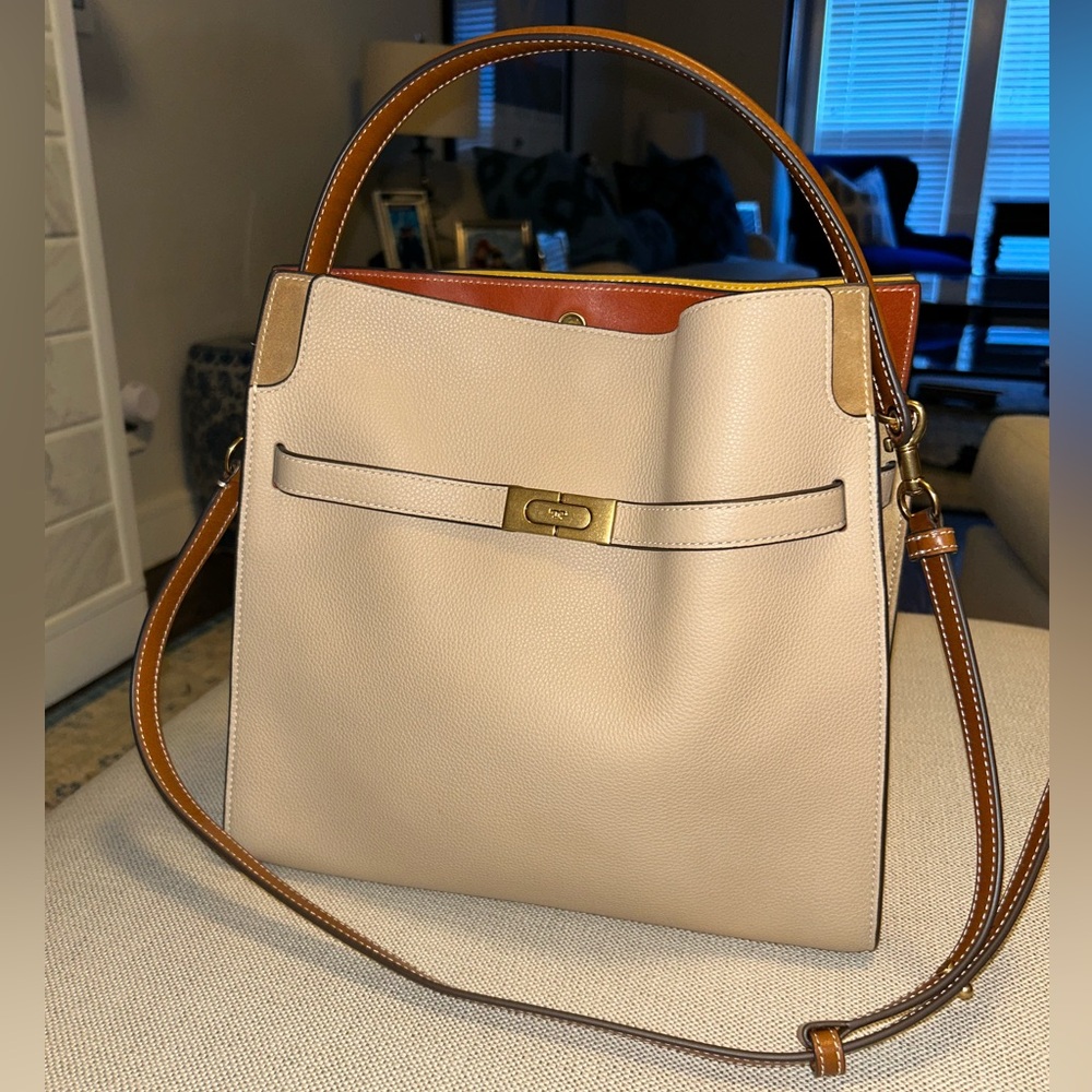 Tory Burch *Limited SoHo Edition* Lee Radziwill Pebbled Double Bag